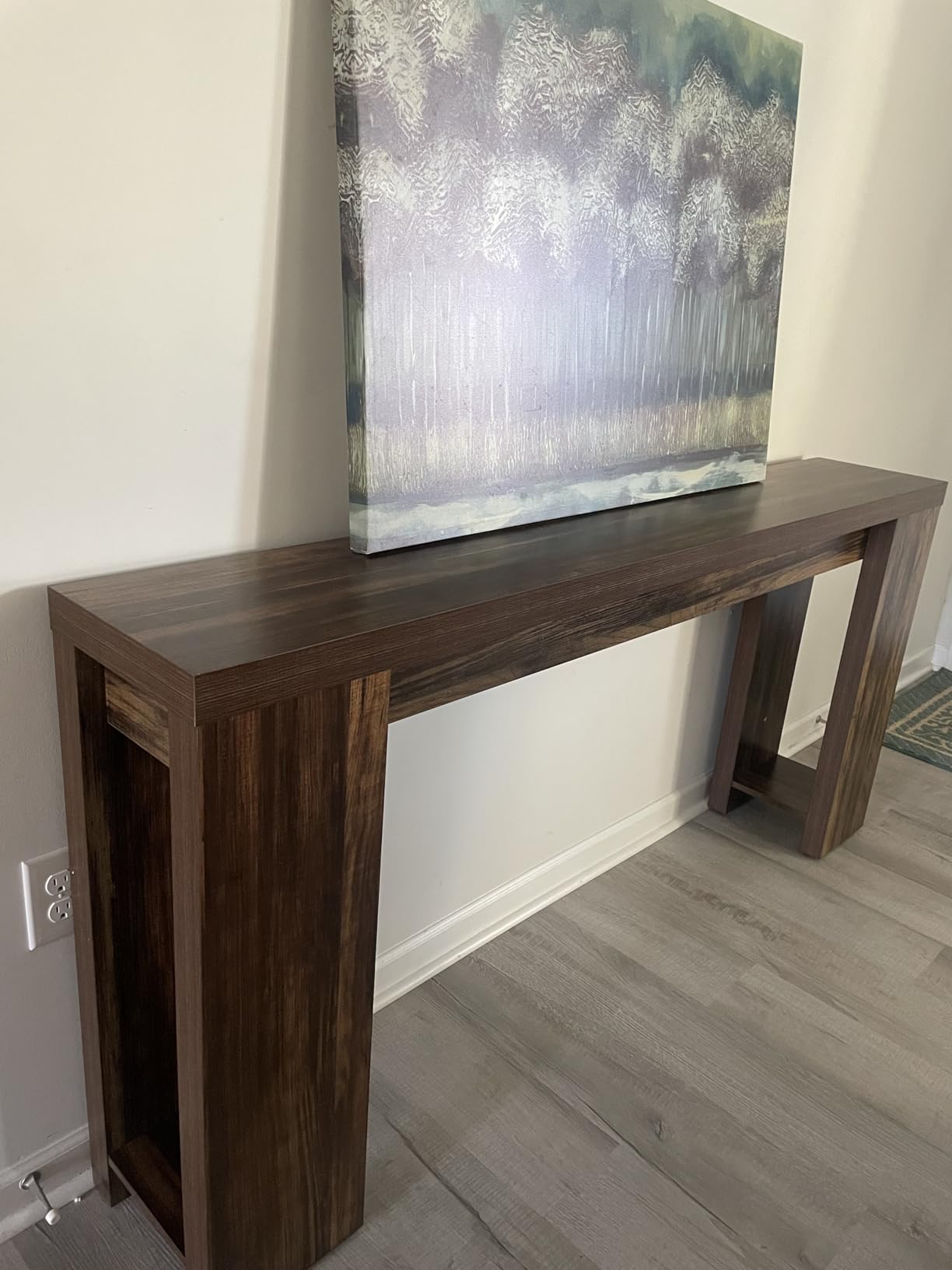 Tribesigns 70.9-Inch Console Table, Farmhouse Sofa Table Behind Couch, Narrow Entryway Table for Living Room, Hallway, Foyer, Light Brown customer photo 1