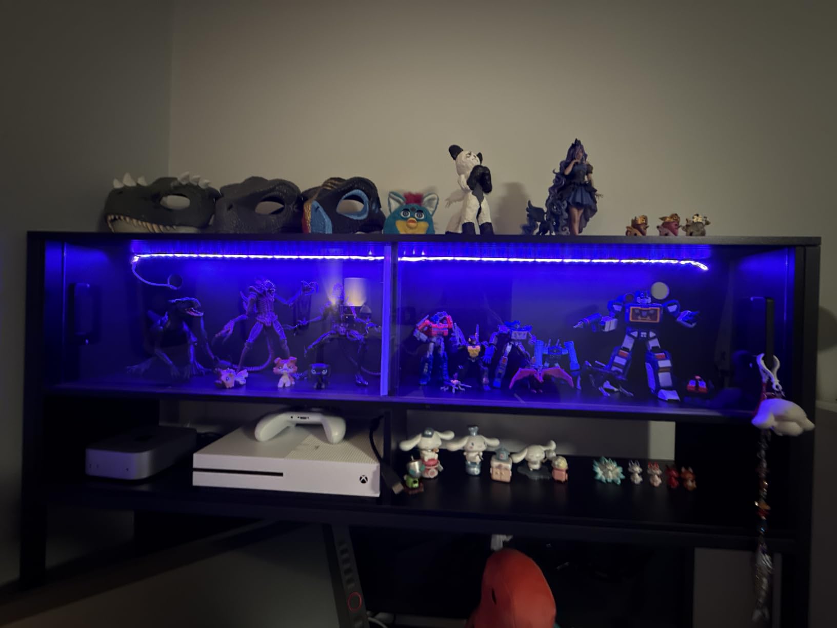 SEDETA L Shaped Gaming Desk with Storage Shelves, 2 Drawer, LED Light customer photo 1