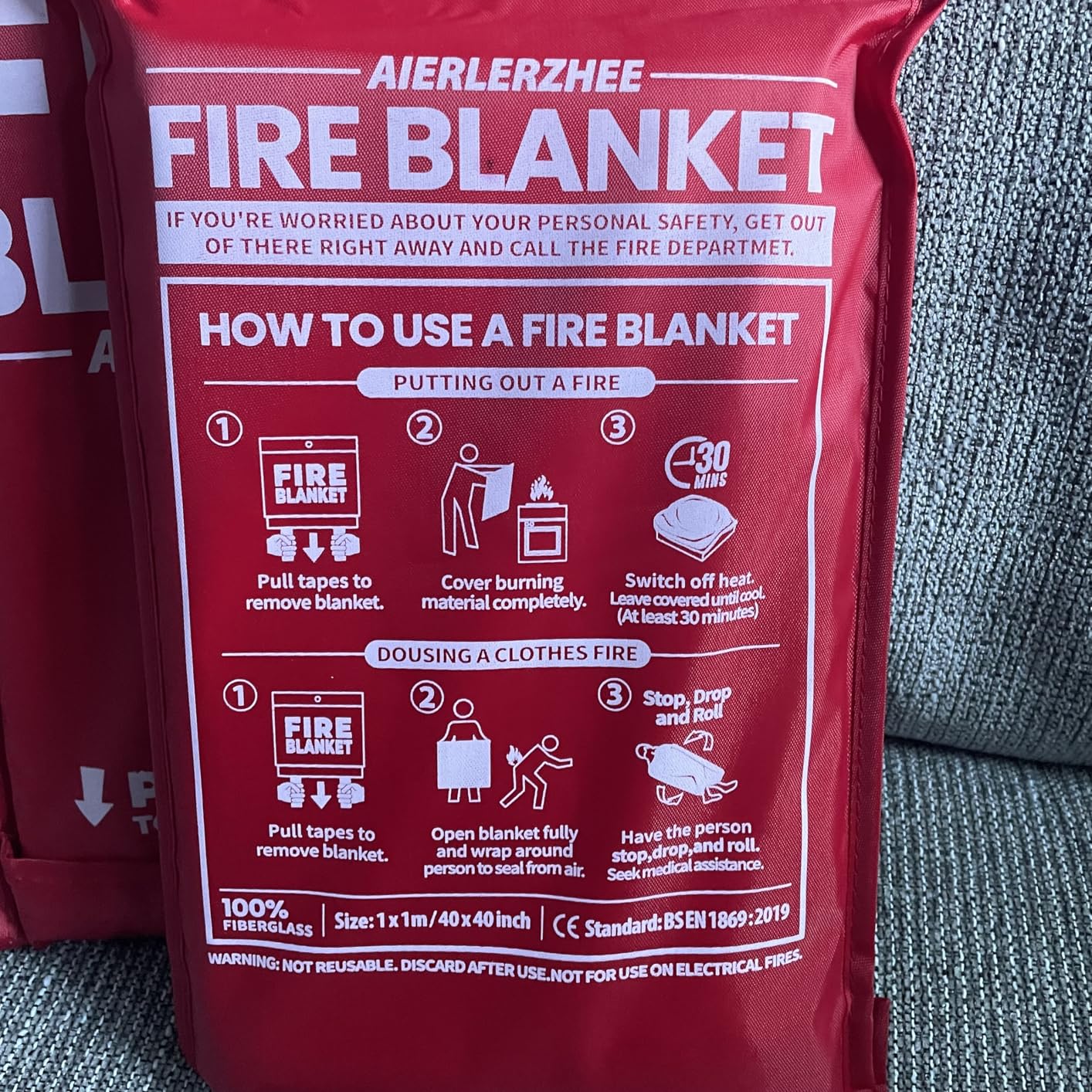 Fire Blanket 2 Pack 40