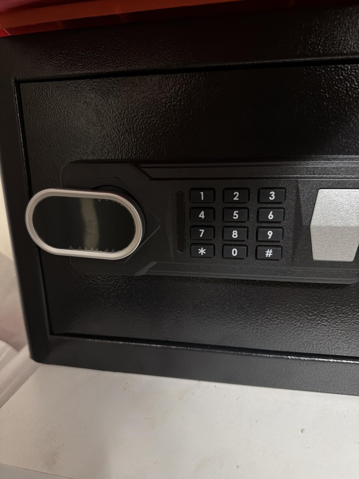 1.2 Cubic Feet Small Fire Safe Box for Home, Fireproof Lock Box, Security Money Safe with Digital Keypad, Spare Keys and Removable Shelf, Personal Home Safes for Money, Jewelry, ID Documents customer photo 1