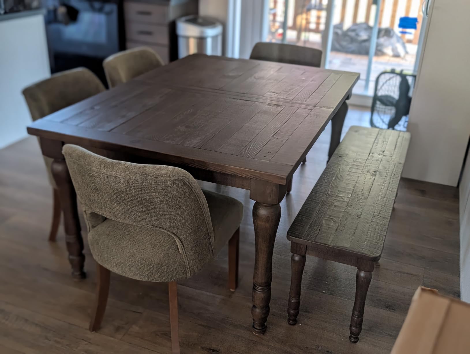 VKNOW Dining Chairs Set of 4, Fabric Dining Chairs, Green customer photo 2