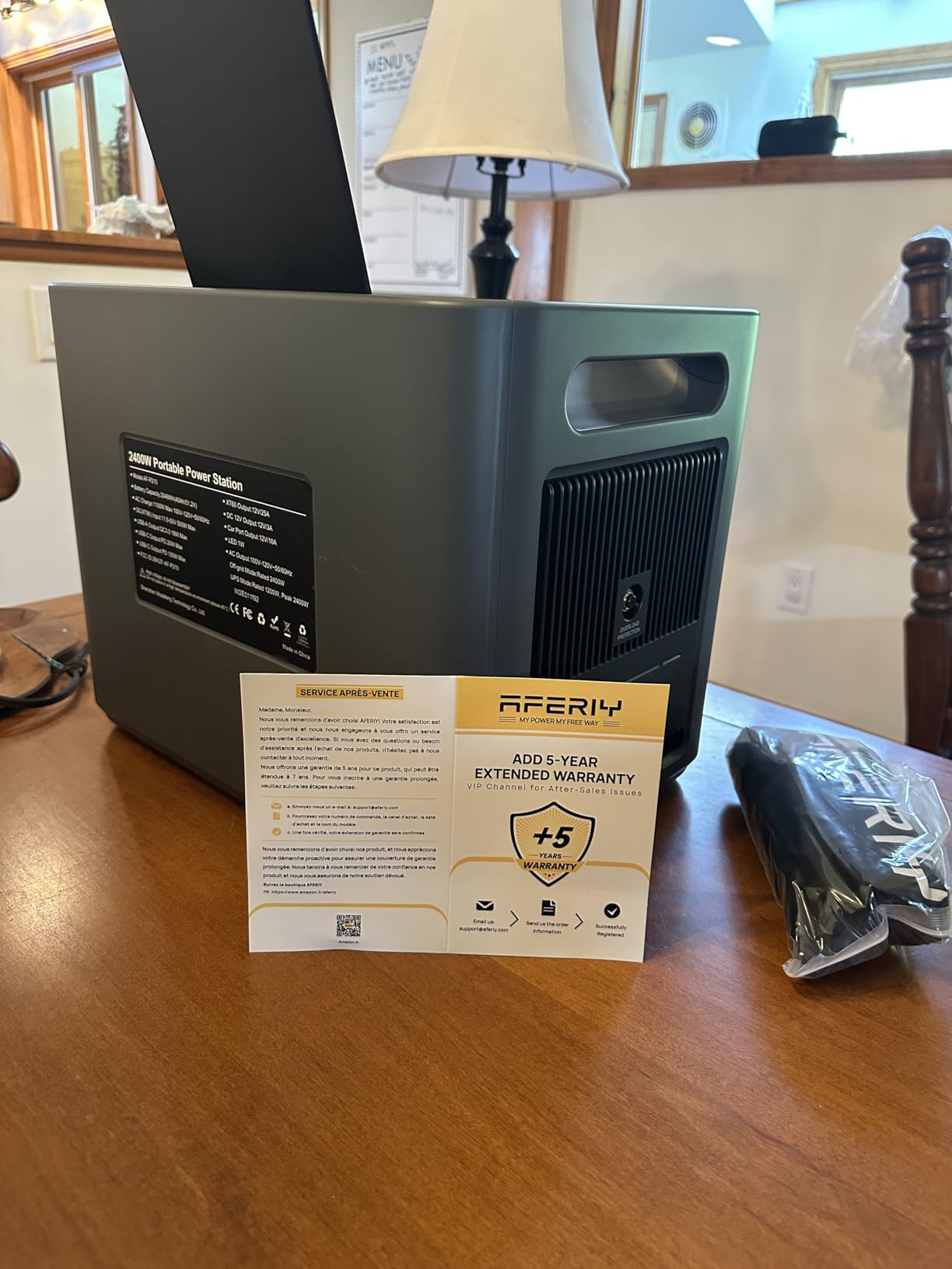 AFERIY P210S 2048Wh Portable Power Station 2400W(4800W Peak)Solar Generator customer photo 1