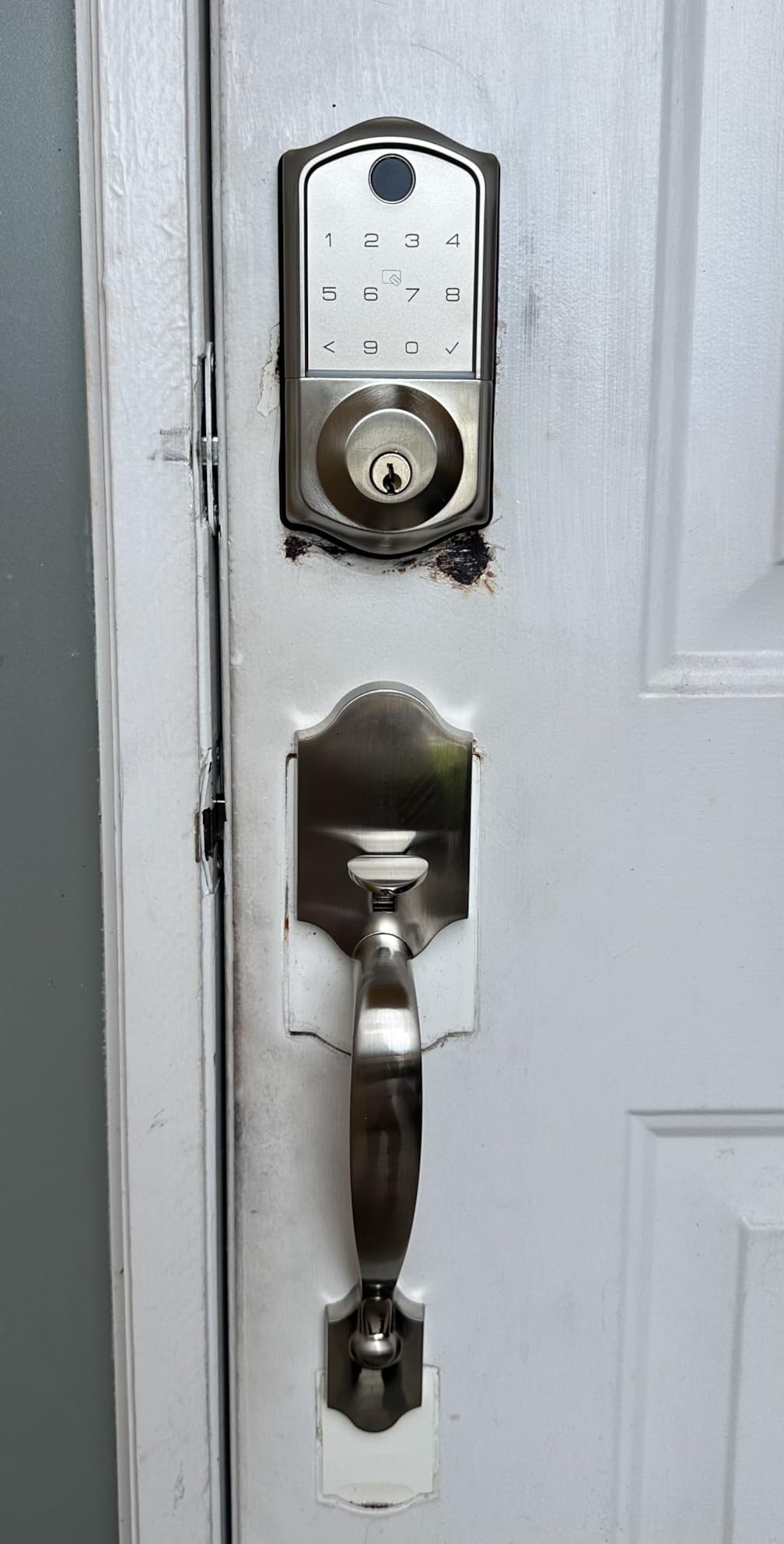 Veise VE017G-H Wi-Fi Smart Door Lock Deadbolt with Handle Set, Matte Black customer photo 1