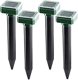 Mole Repellent Solar Powered, 8 Pack Waterproof Ultrasonic Gopher Vole Repellent Outdoor, Rat, Squirrel, Skunk, Repellent for Lawn Garden Yard customer photo 2
