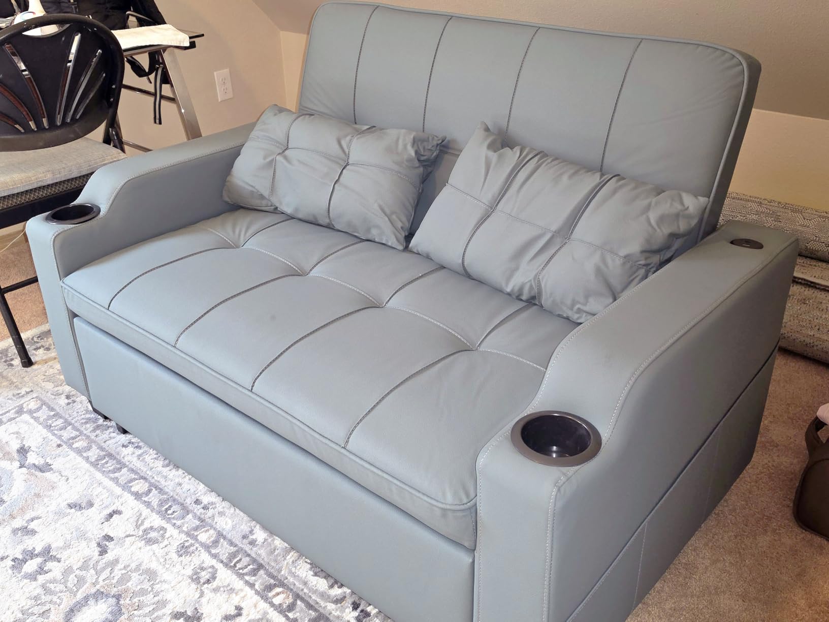 VINGLI Convertible Loveseat Sleeper Sofa Bed, Pullout Couch for Living Room customer photo 1