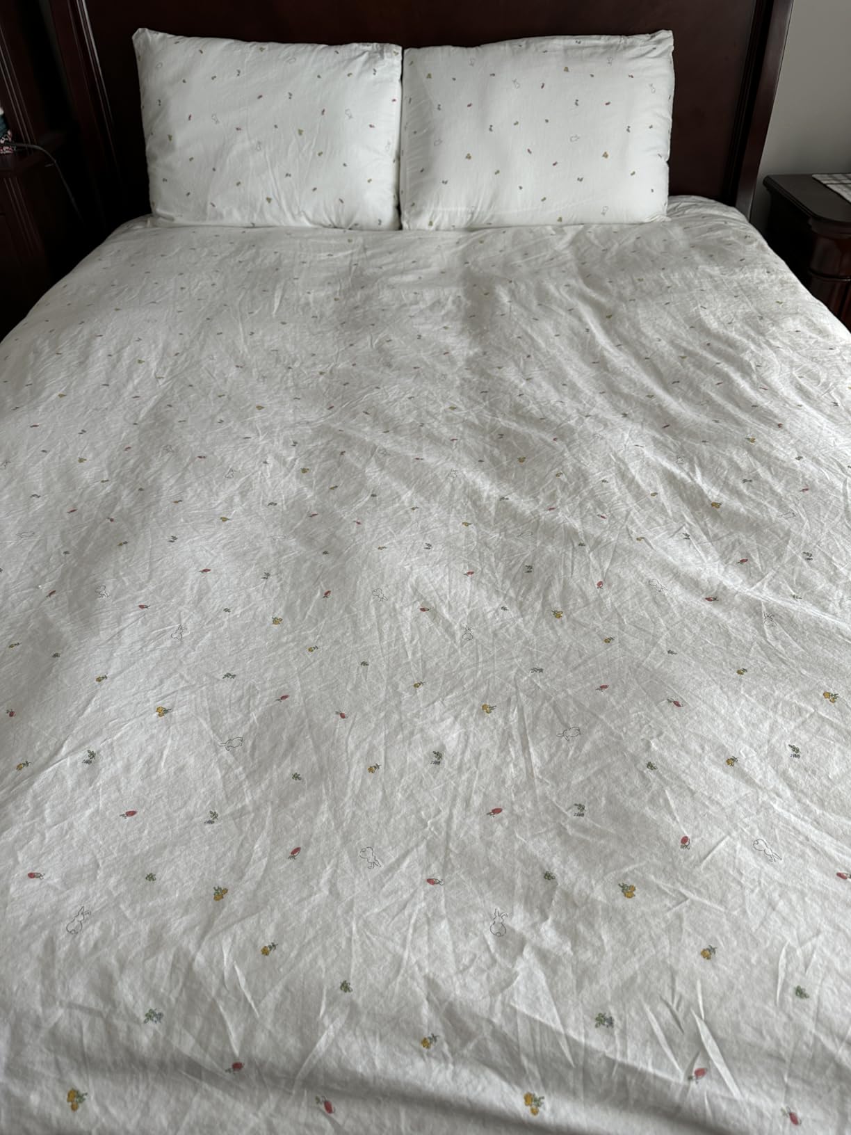 ECOCOTT Bedding 3-Piece Duvet Cover Queen Size, Silky Soft 100% Lyocell, Hypoallergenic & Eco-Friendly, Elegant Bloom (Soft Purple) Floral Pattern, Cooling & Breathable for Hot Sleepers customer photo 1