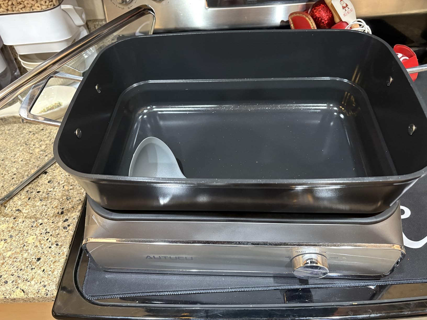 Slow Cooker 10-Quart - PFOA-Free Ceramic Coating, Oven Safe to 450°F | Keep Warm Function for Large Family Gatherings (Includes Silicone Spoon) customer photo 1