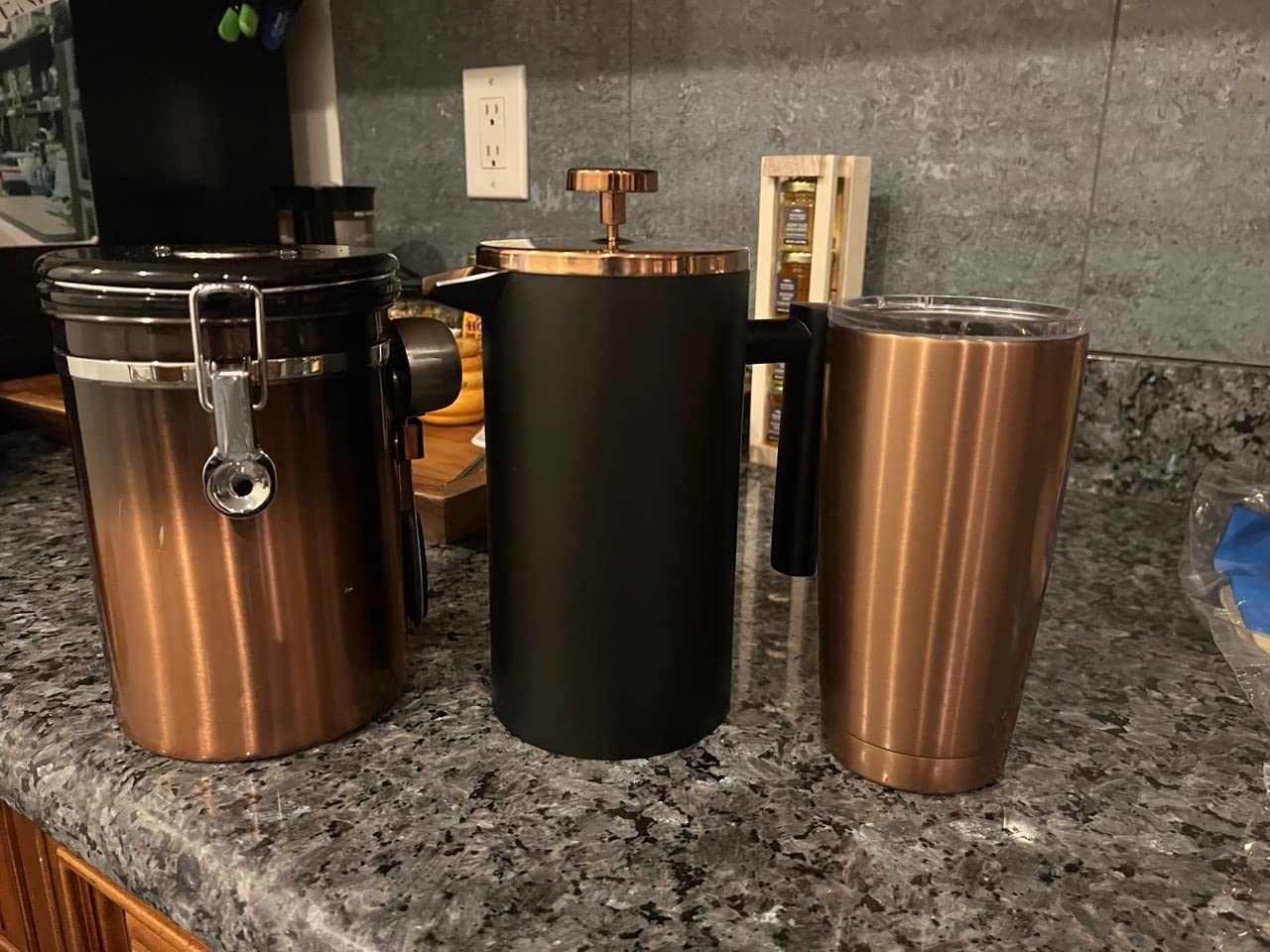 Green 600ml French Press Coffee Maker, Double Wall Stainless Steel, Detachable Filter, Cool Touch Insulated Handle, Easy to Clean, Portable Coffee Brewer for Home, Camping, Single & Couple Use customer photo 1