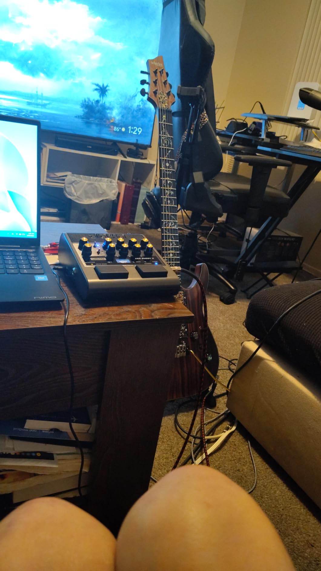 JOYO 10W Portable Guitar Practice Amp & Multi-Effects Pedal Combo Amplifier with Footswitch,OTG Recording, Bluetooth,14 Amp Models,3-Band EQ,36 Drum Patterns & Looper (JAM Buddy II, Orange) customer photo 2