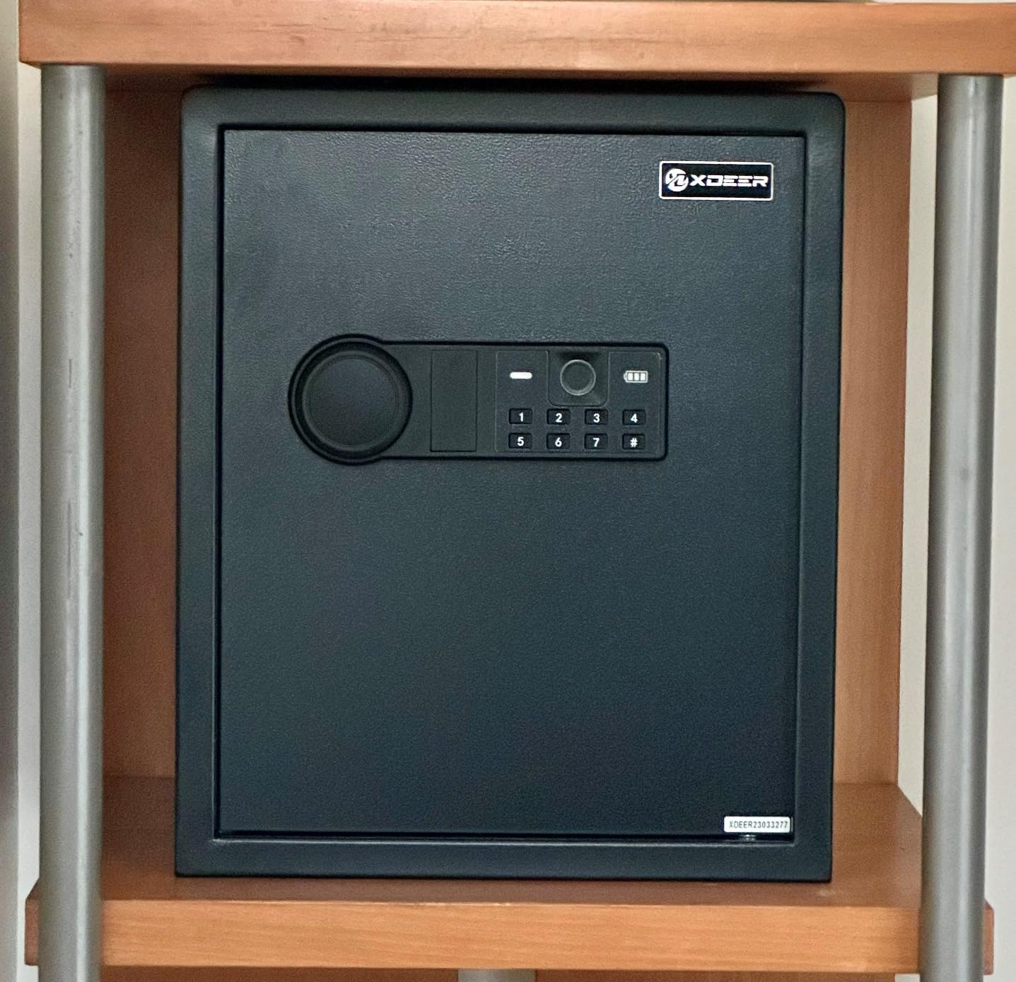 XDeer 1.69 CuFt Biometric Safe with Fireproof Bag, Home Safe for 4 Pistols customer photo 2
