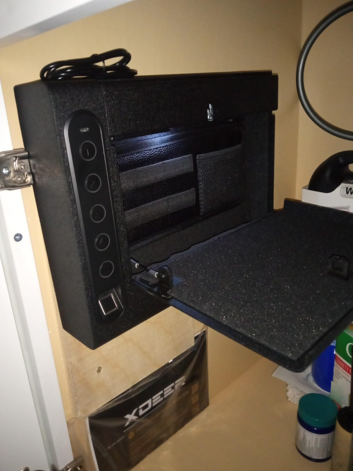 XDeer Biometric Wall Safe with Gas Strut for Quick Access customer photo 2