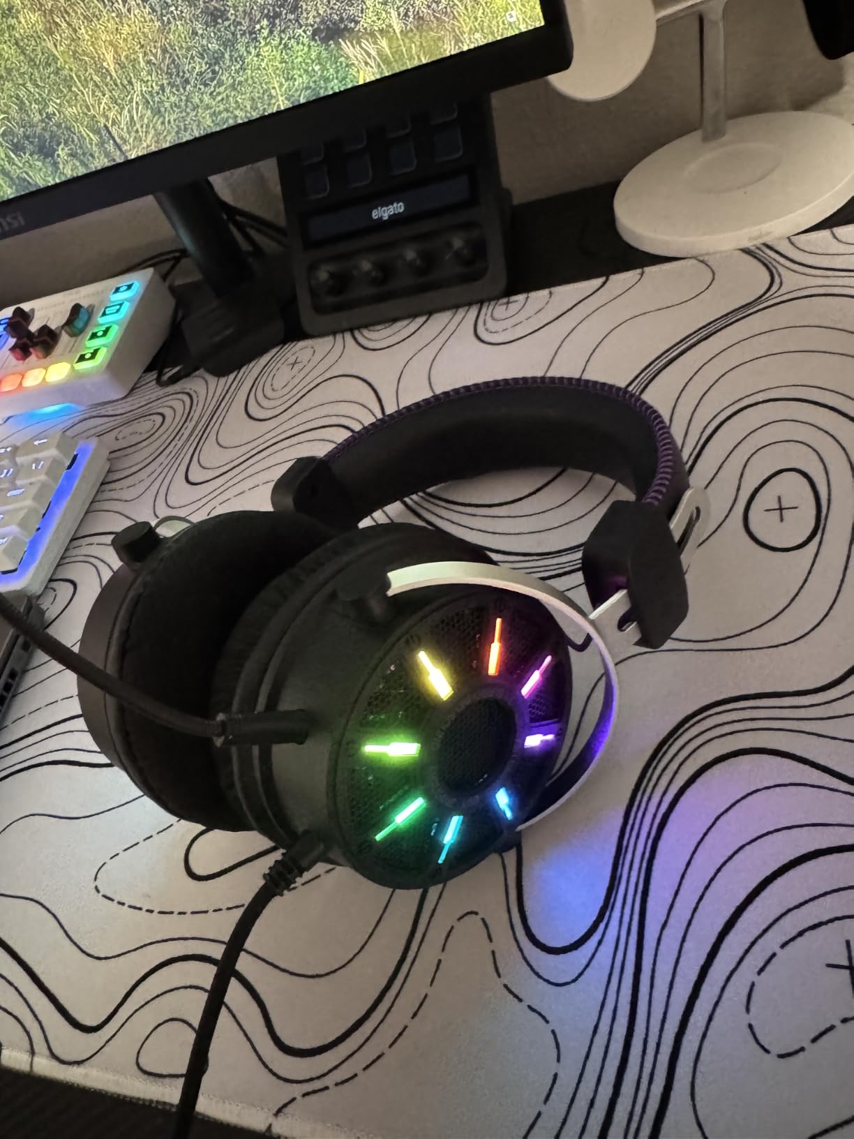 FIFINE Wired USB Gaming Headset with Open Back Design, Breathable Mesh Fabric, 7.1 Surround Sound, Vibrant RGB, in-line Control Box, Over-Ear Headphone with Mic for PC, PS5/PS4, Laptop, Mac - H19BP customer photo 1