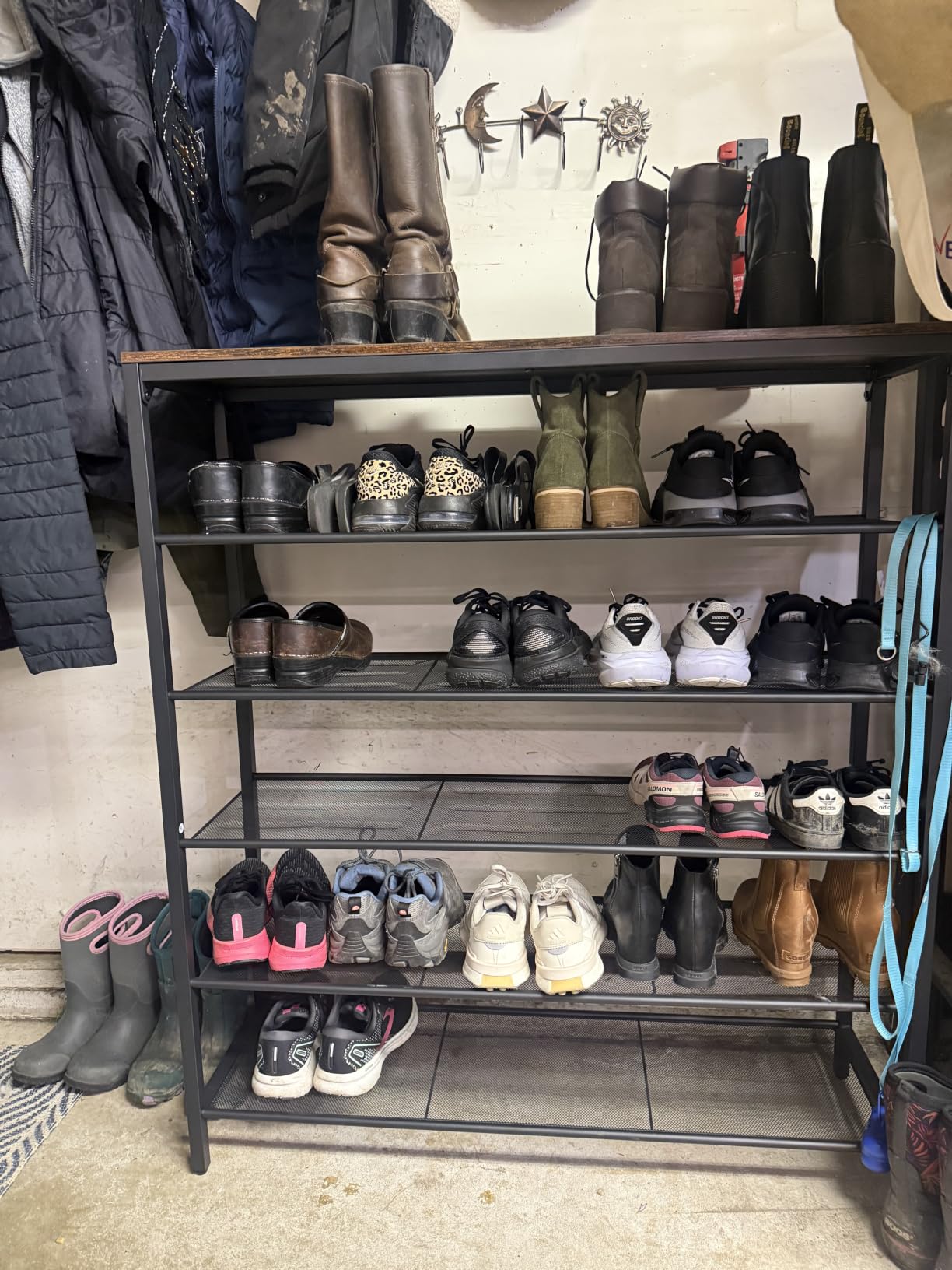 VASAGLE 5-Tier Shoe Rack, 18-24 Pairs, Metal Mesh customer photo 2