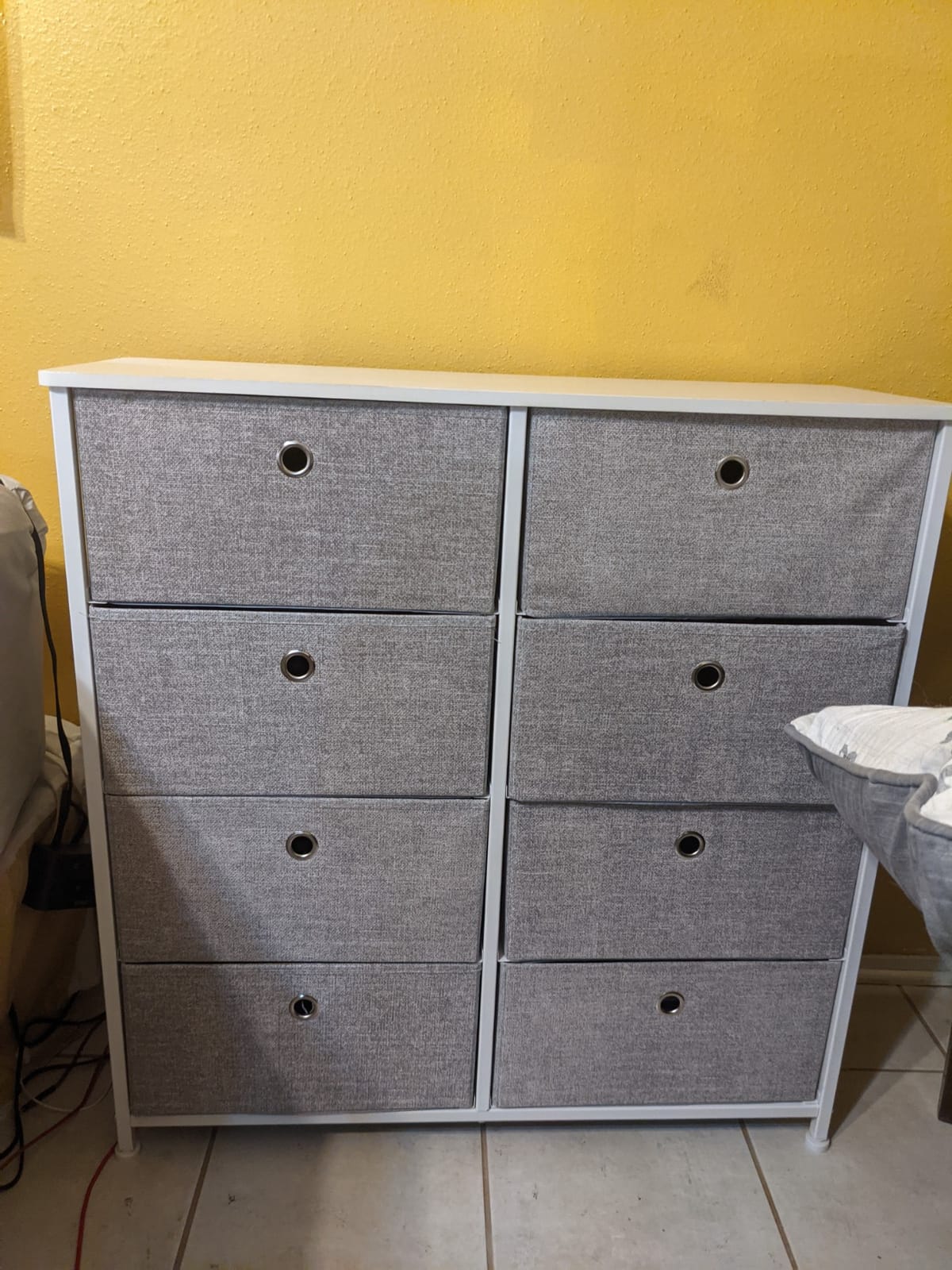 SONGMICS Tall Dresser for Bedroom, 5 Fabric Drawers with Steel Frame customer photo 1