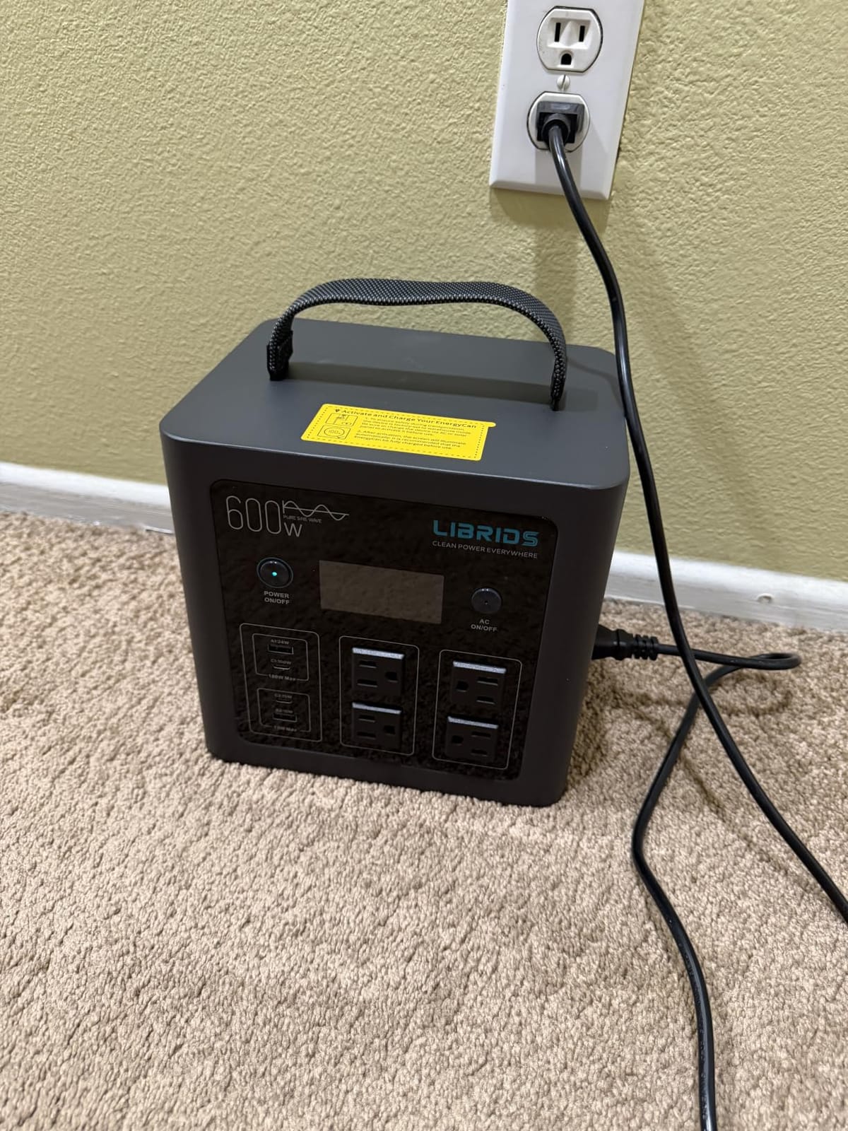 LIBRIDS Portable Power Station 640Wh, 1200W Surge, Solar Generator 4 AC customer photo 1