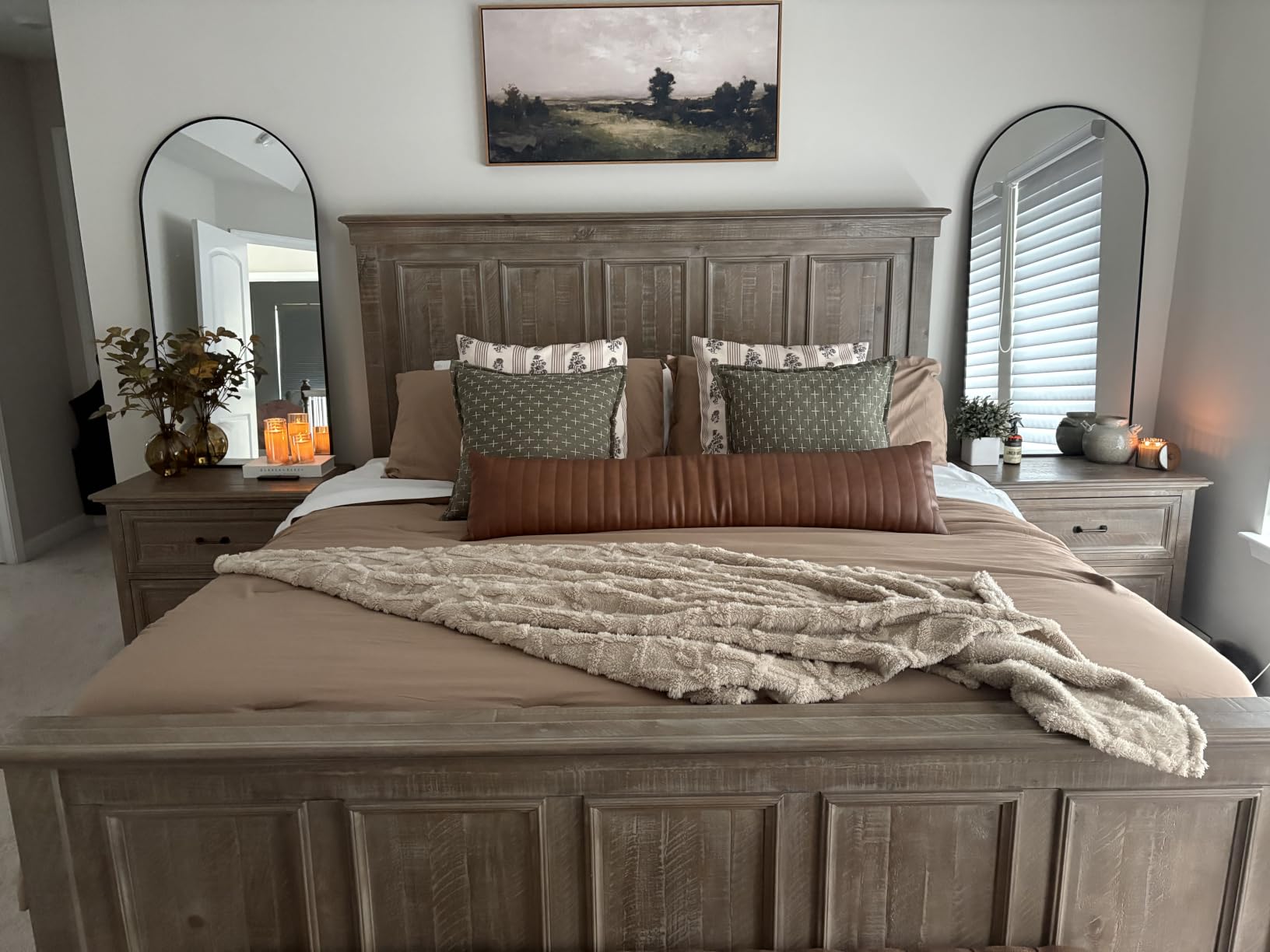 InSimSea Extra Large Framed Fall Wall Art, Forests Trees Landscape, 20x40in customer photo 1