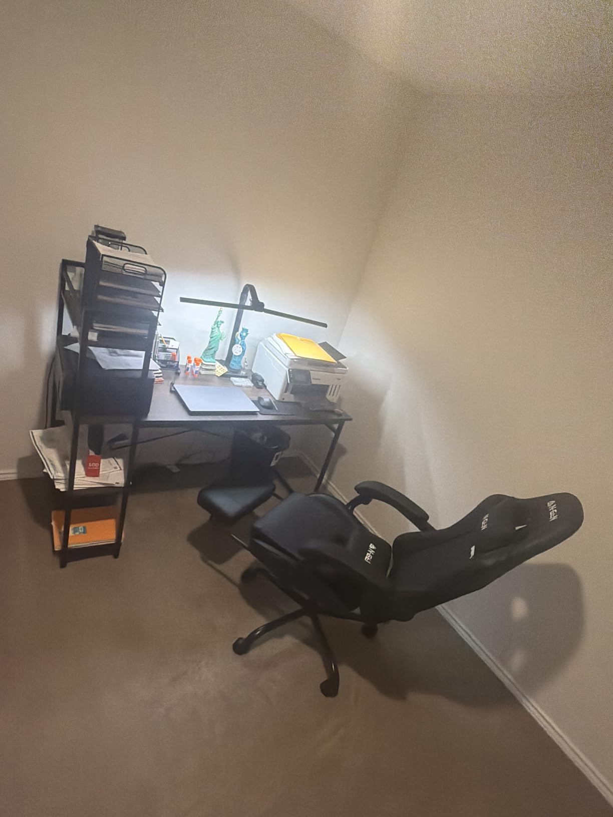 N-GEN GAMING Gaming Chair with Footrest, Lumbar, High-Back, All Black customer photo 2