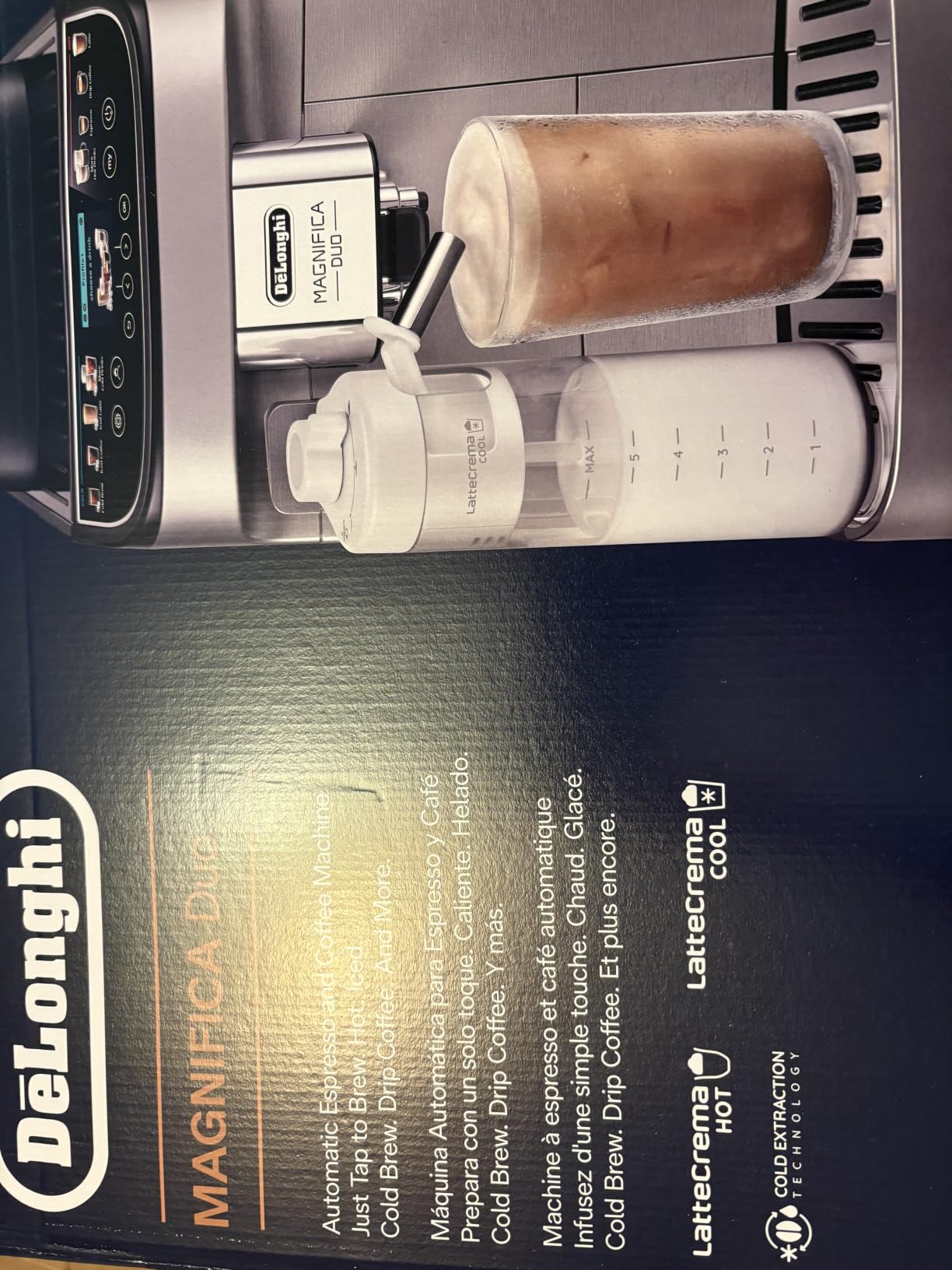 De'Longhi Magnifica Duo Automatic Espresso Machine, Milk Frother, Silver customer photo 2