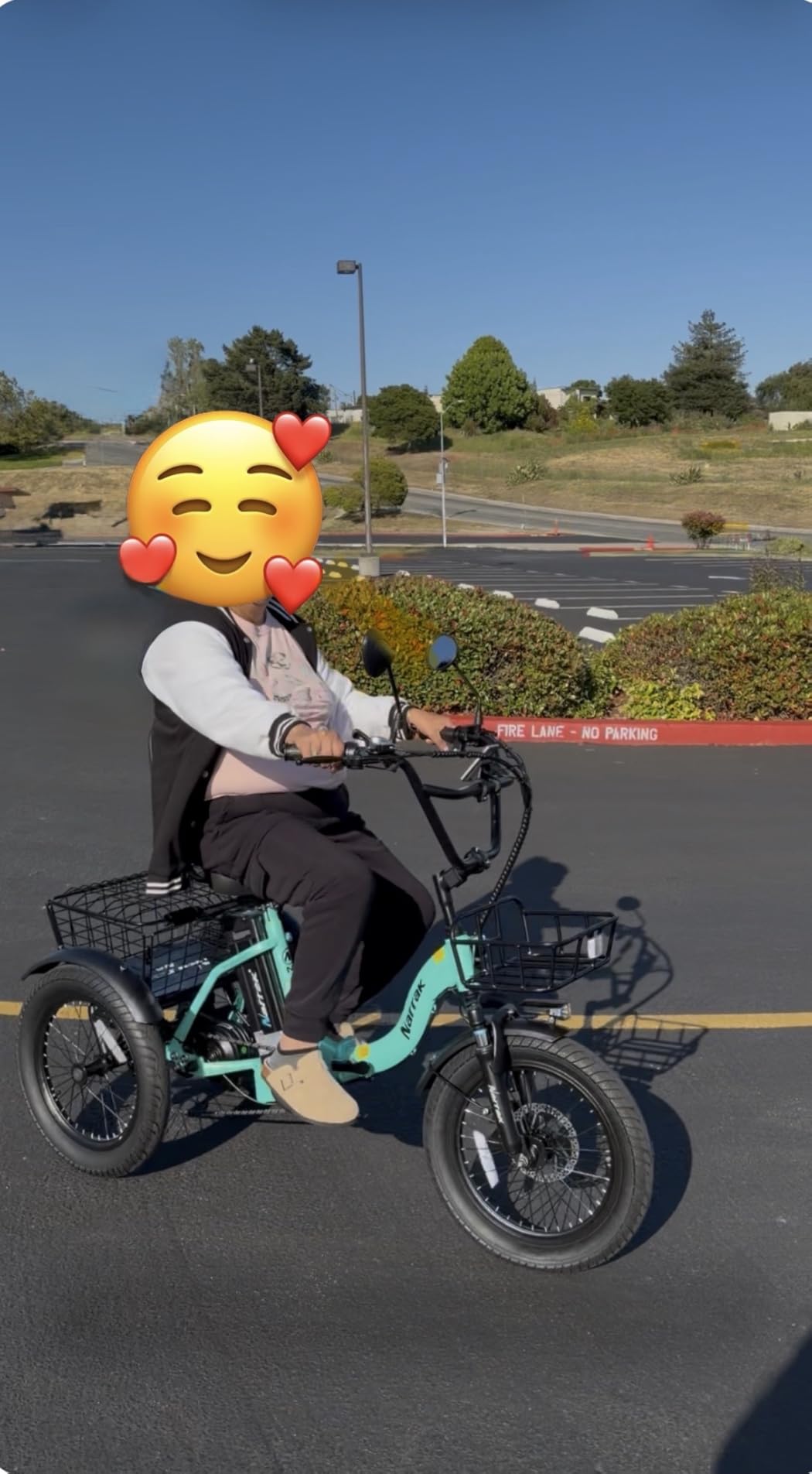 NARRAK Electric Tricycle for Adults,Fat Tire Folding Electric Trike,3 Wheels Electric Bicycle Bikes, Peak 1100W Step-Thru Etrike with Removable Battery and Large Basket customer photo 1