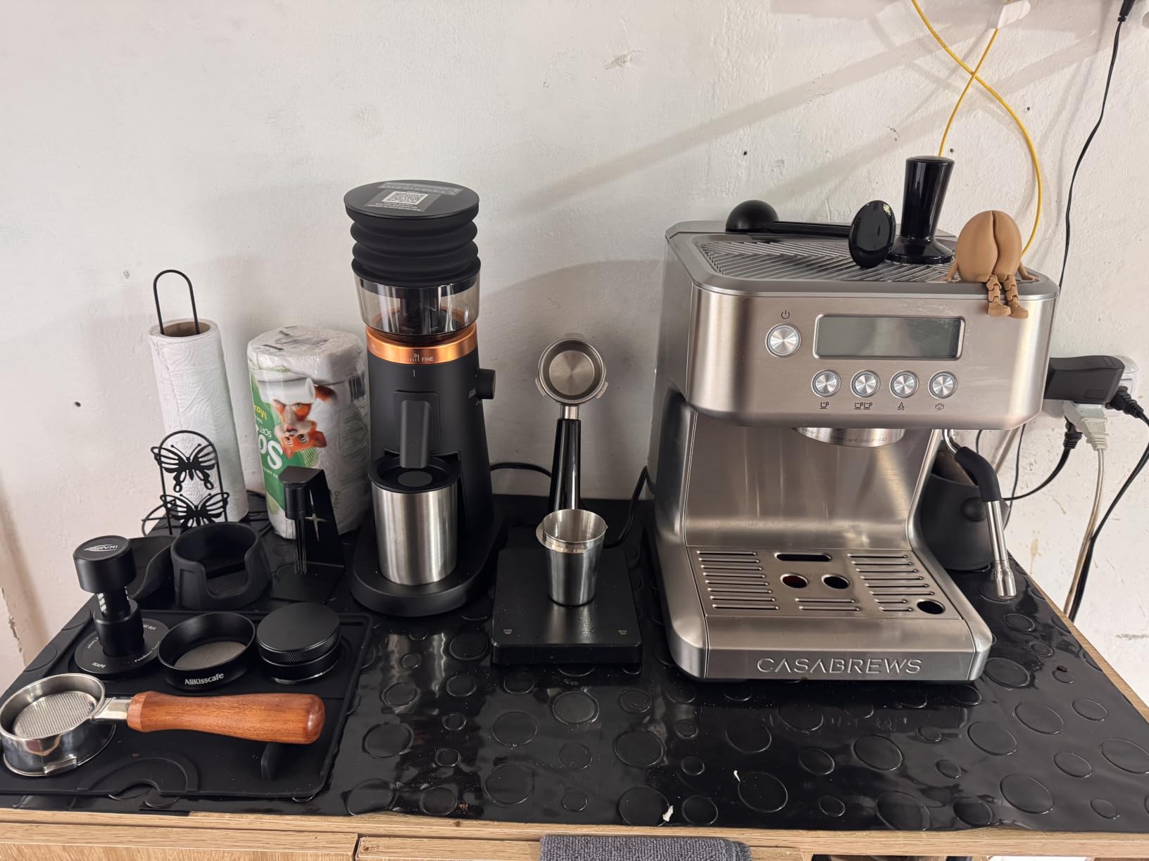 AMZCHEF Single Dose Coffee Grinder, Low Retention, 75 Settings, Rose Gold customer photo 1