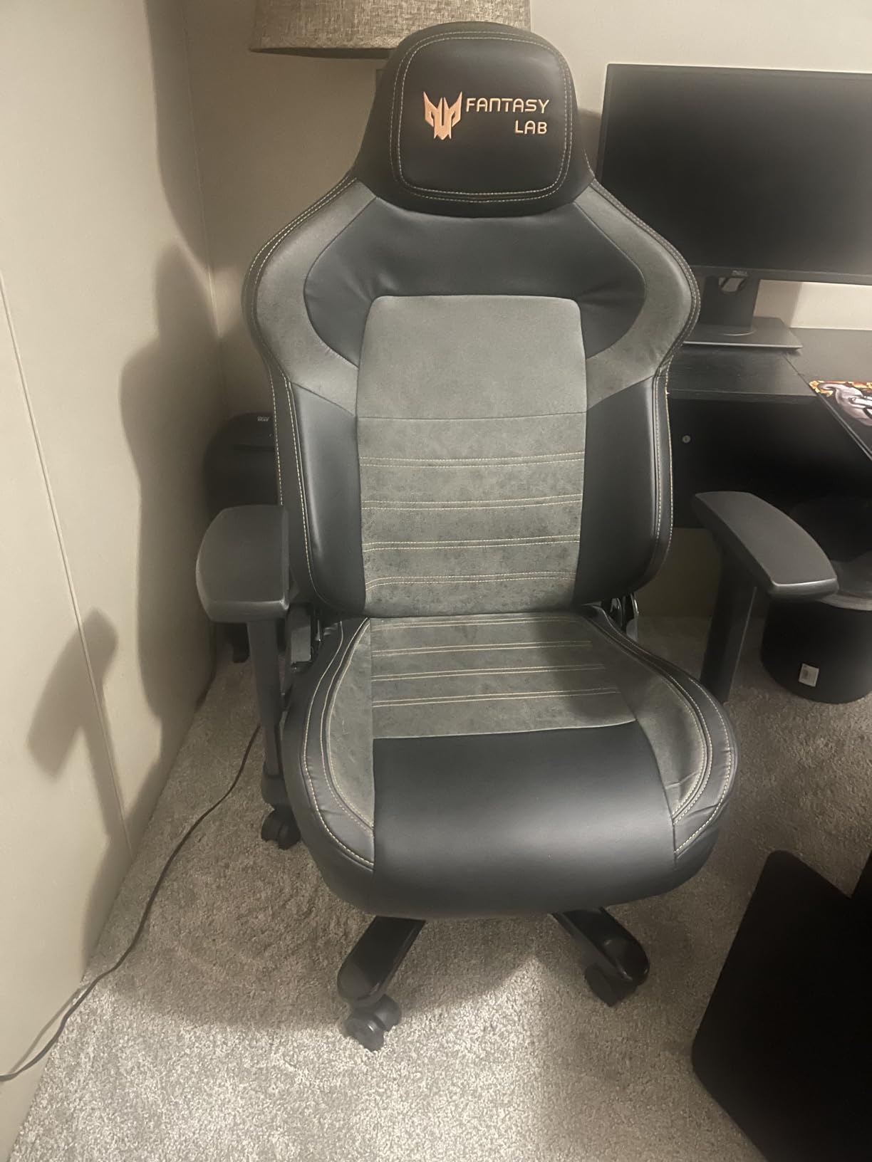 Big and Tall Gaming Chair 440LBS with Metal Base Memory Foam Lumbar 4D Adjustable Armrest Gaming Chair for Heavy People Ergonomic High-Back Computer Chair (Classic, Dark Grey) customer photo 1