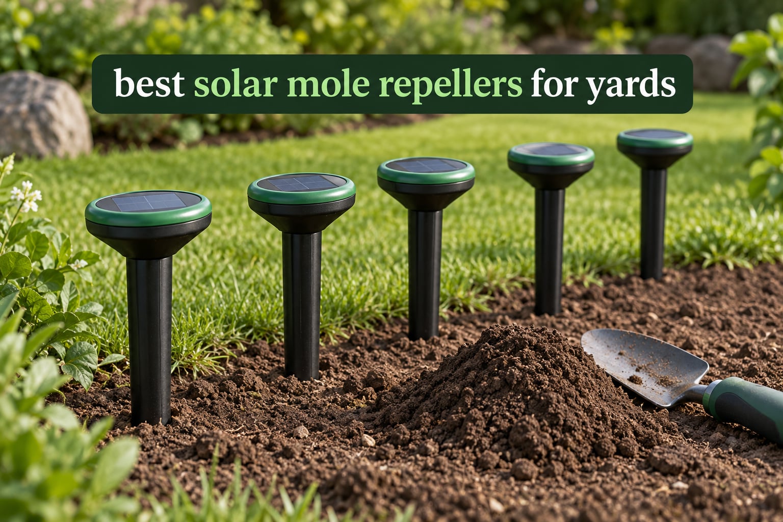 best solar mole repellers for yards