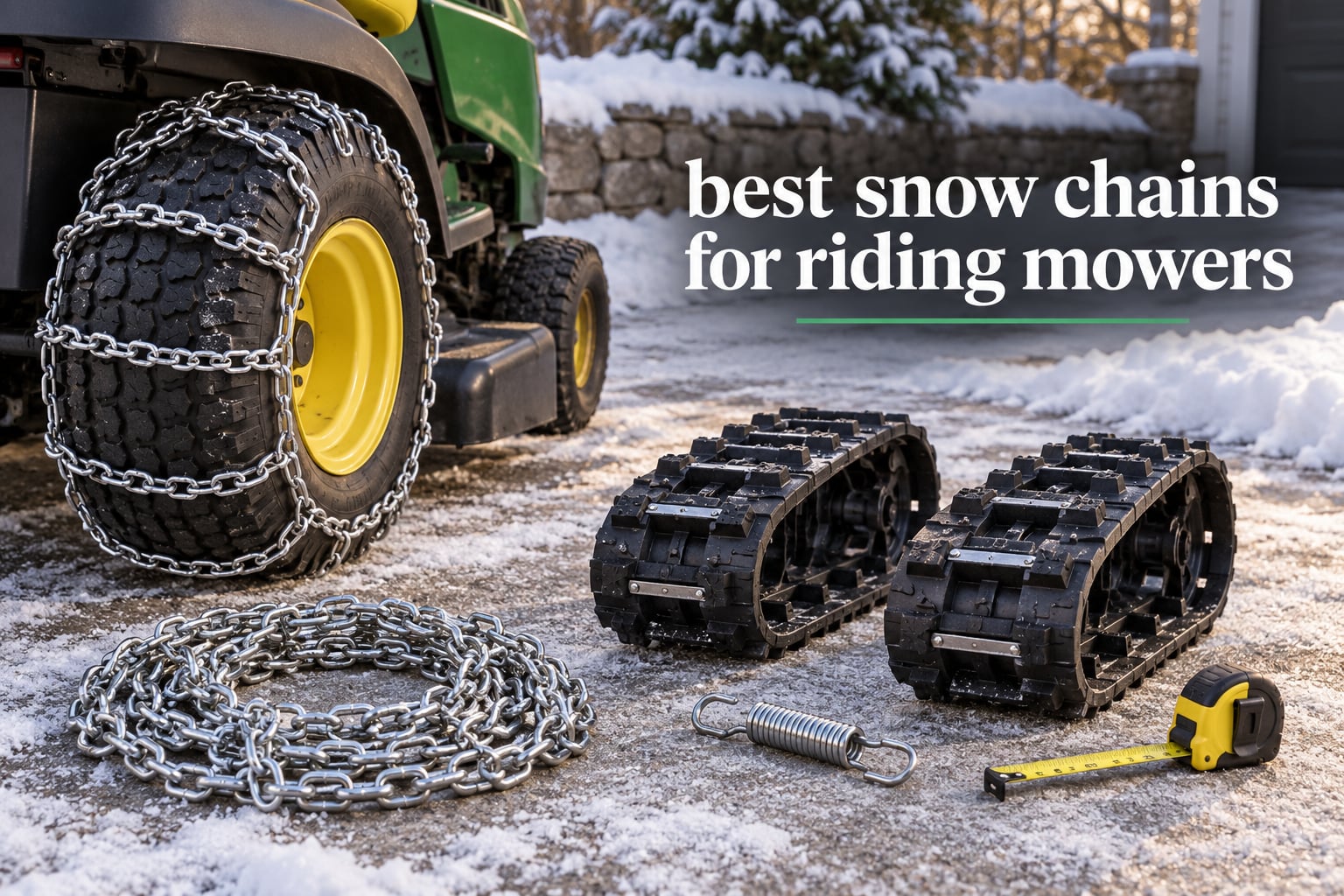best snow chains for riding mowers