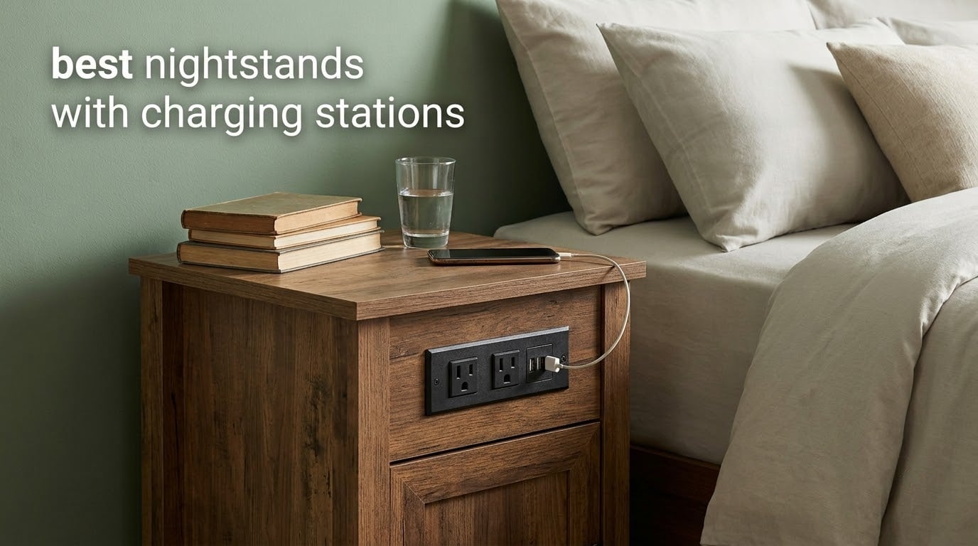 best nightstands with charging stations